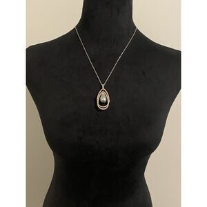 Brighton Neptune's Rings Grey Baroque Pearl Pendant Necklace